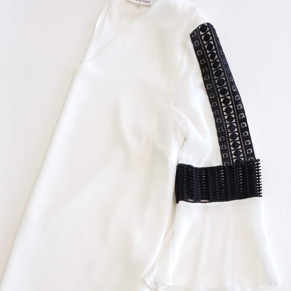 Calvin Klein white blouse with bell sleeves - Picture 4 of 8